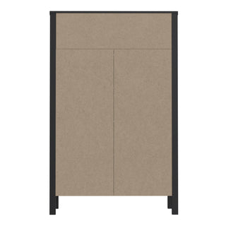 High Rock Chest Of 4 Drawers In Matt Black/Riviera Oak