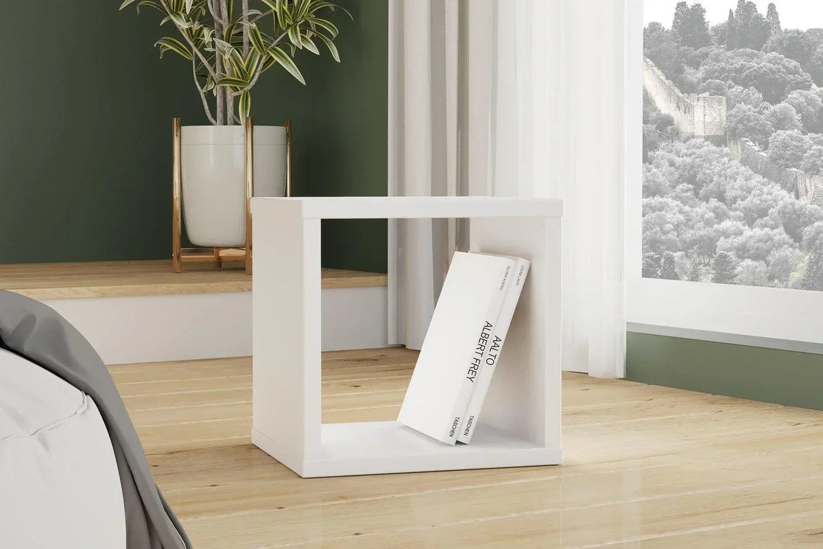 Mauro Singular Storage Unit In White High Gloss/White