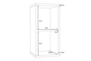Mauro 1 Shelf Storage Unit In Sonoma Oak