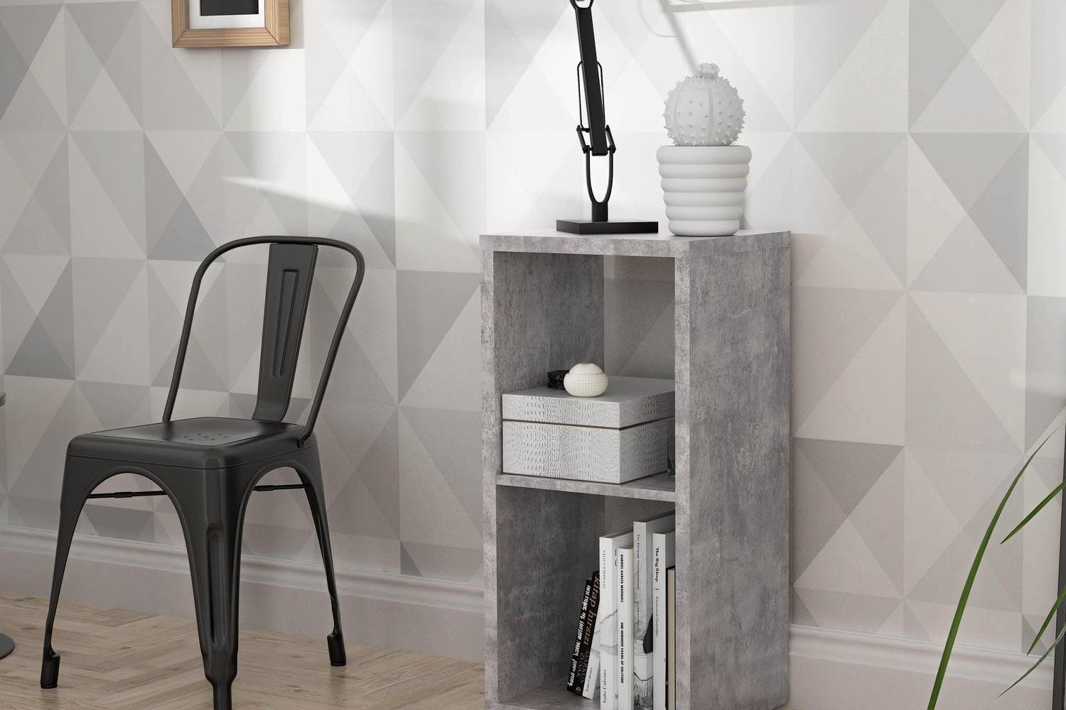 Mauro 1 Shelf Storage Unit In Concrete Grey