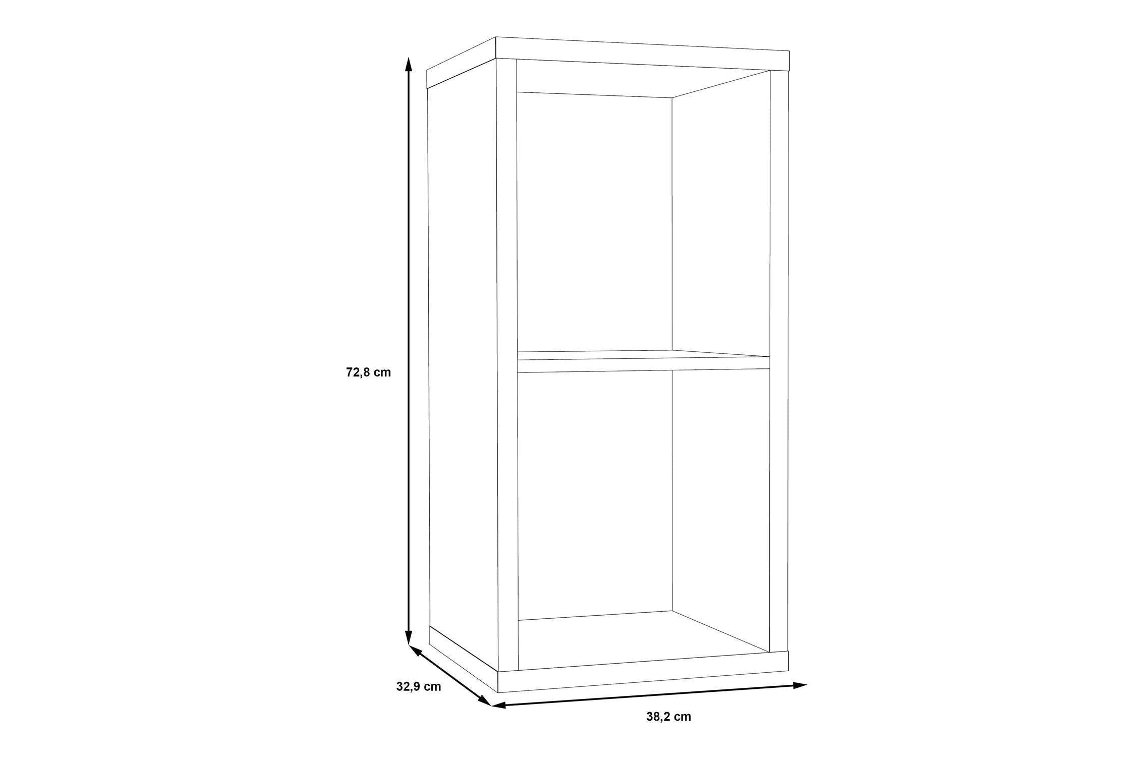 Mauro 1 Shelf Storage Unit In Concrete Grey