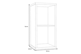 Mauro 1 Shelf Storage Unit In Concrete Grey