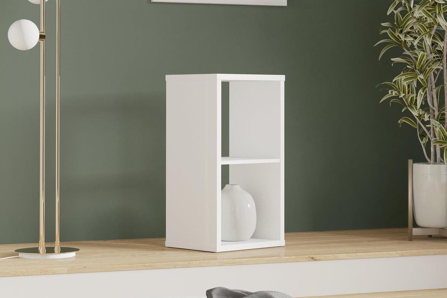 Mauro 1 Shelf Storage Unit In White High Gloss/White