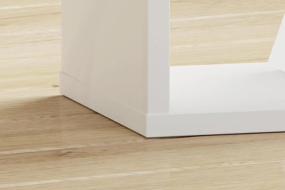 Mauro 1 Shelf Storage Unit In White High Gloss/White