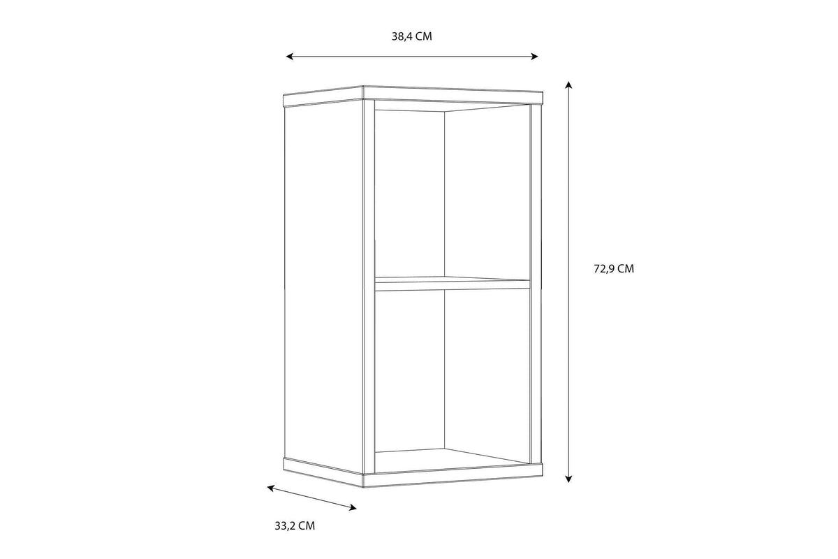 Mauro 1 Shelf Storage Unit In White High Gloss/White