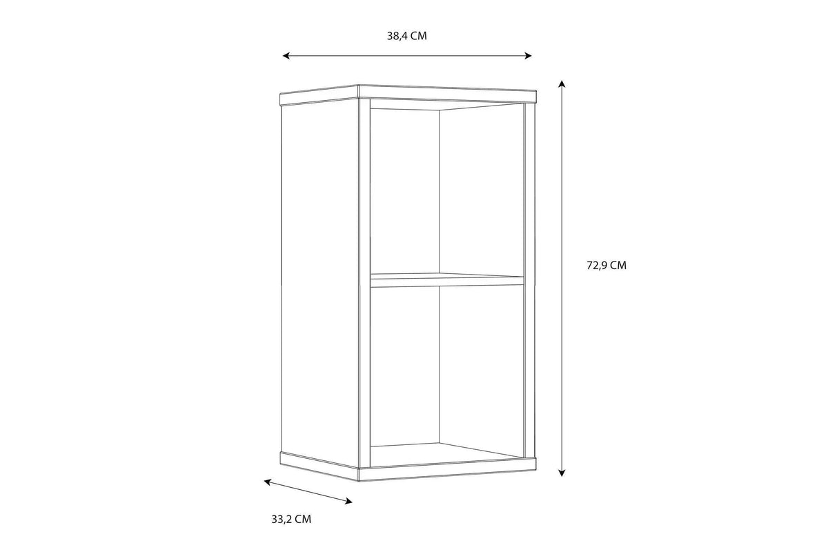 Mauro 1 Shelf Storage Unit In White High Gloss/White
