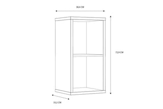 Mauro 1 Shelf Storage Unit In White High Gloss/White