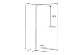 Mauro 1 Shelf Storage Unit In White High Gloss/White