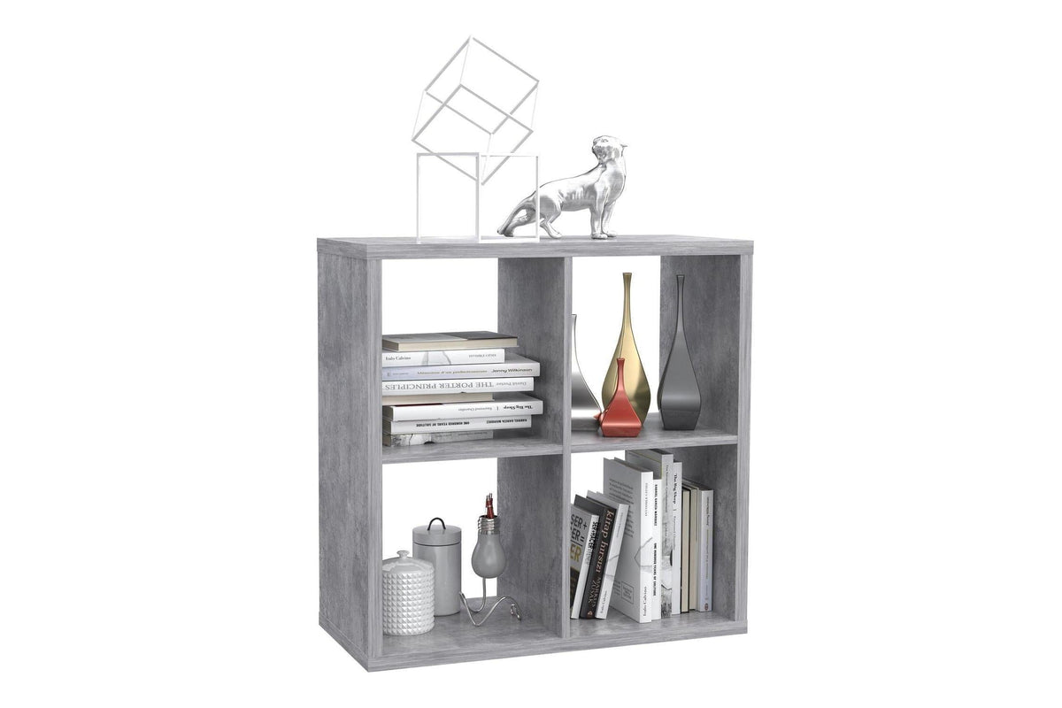Mauro 2x2 Storage Unit In Concrete Grey
