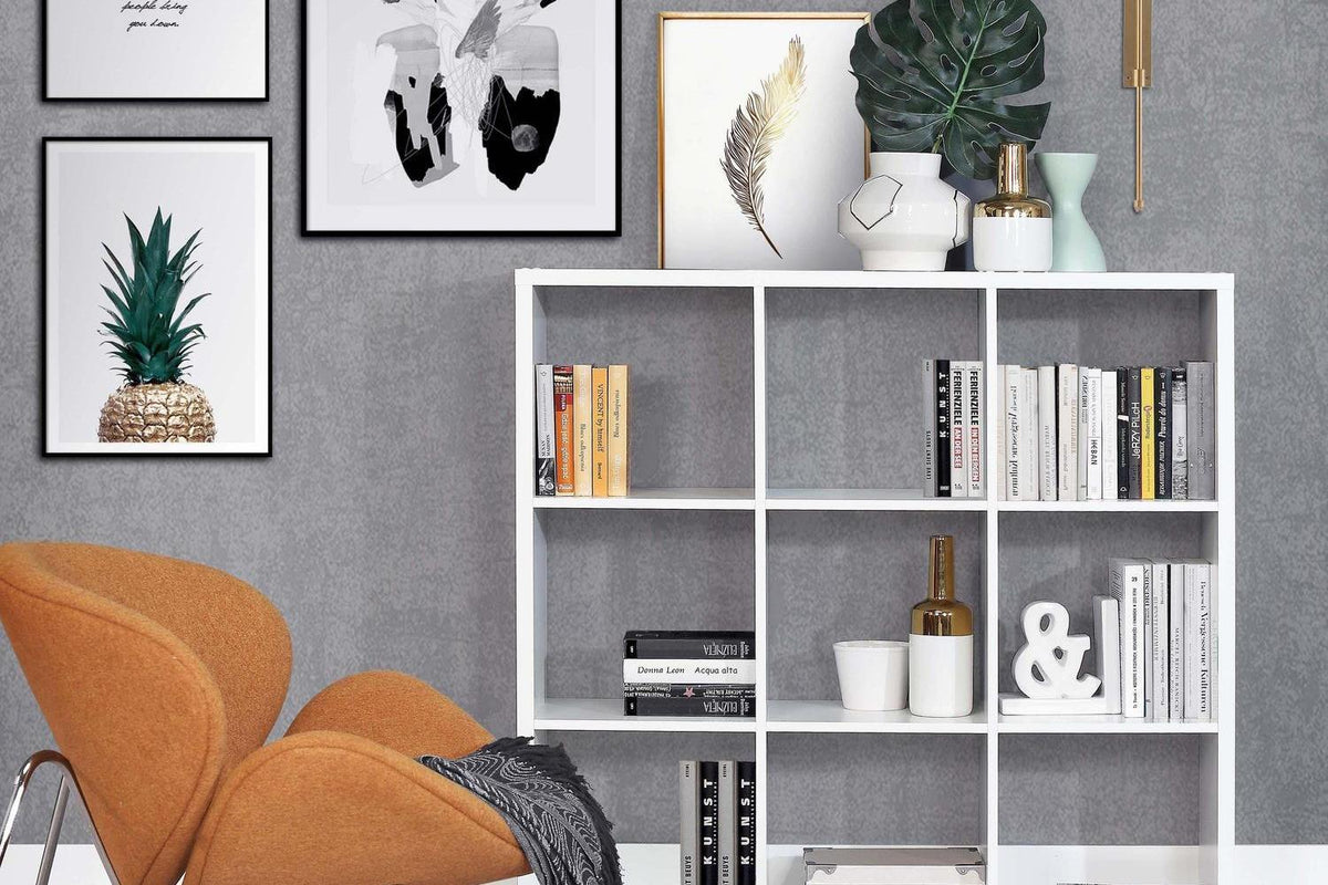 Mauro 3x3 Storage Unit In Matt White