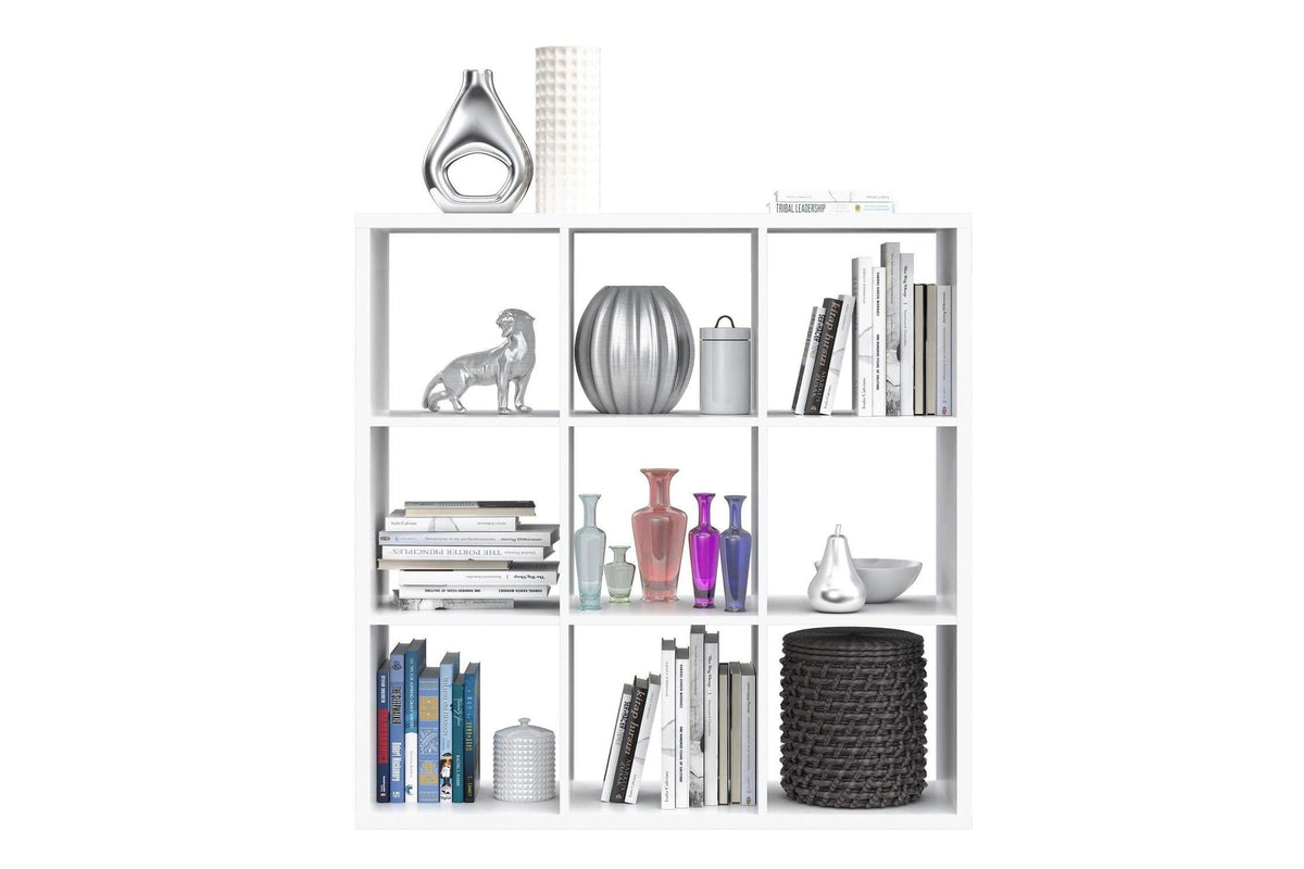 Mauro 3x3 Storage Unit In Matt White