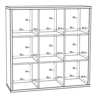 Mauro 3x3 Storage Unit In Matt White