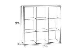 Mauro 3x3 Storage Unit In Sonoma Oak
