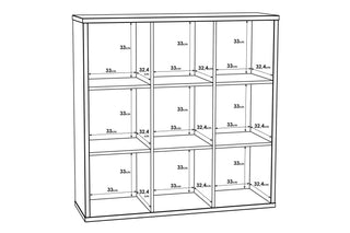 Mauro 3x3 Storage Unit In Sonoma Oak