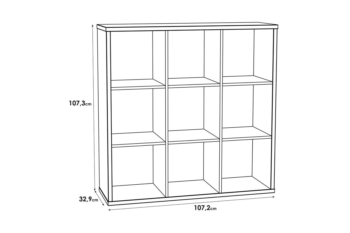 Mauro 3x3 Storage Unit In Sand Oak