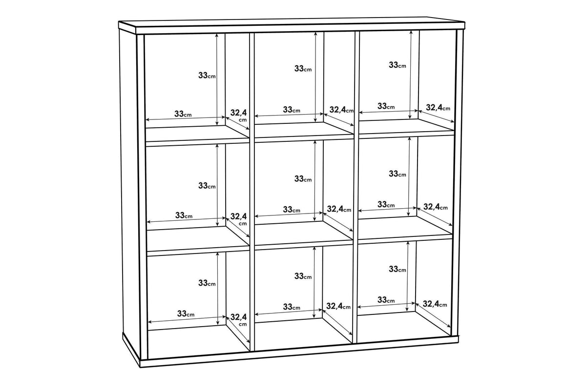 Mauro 3x3 Storage Unit In Concrete Grey