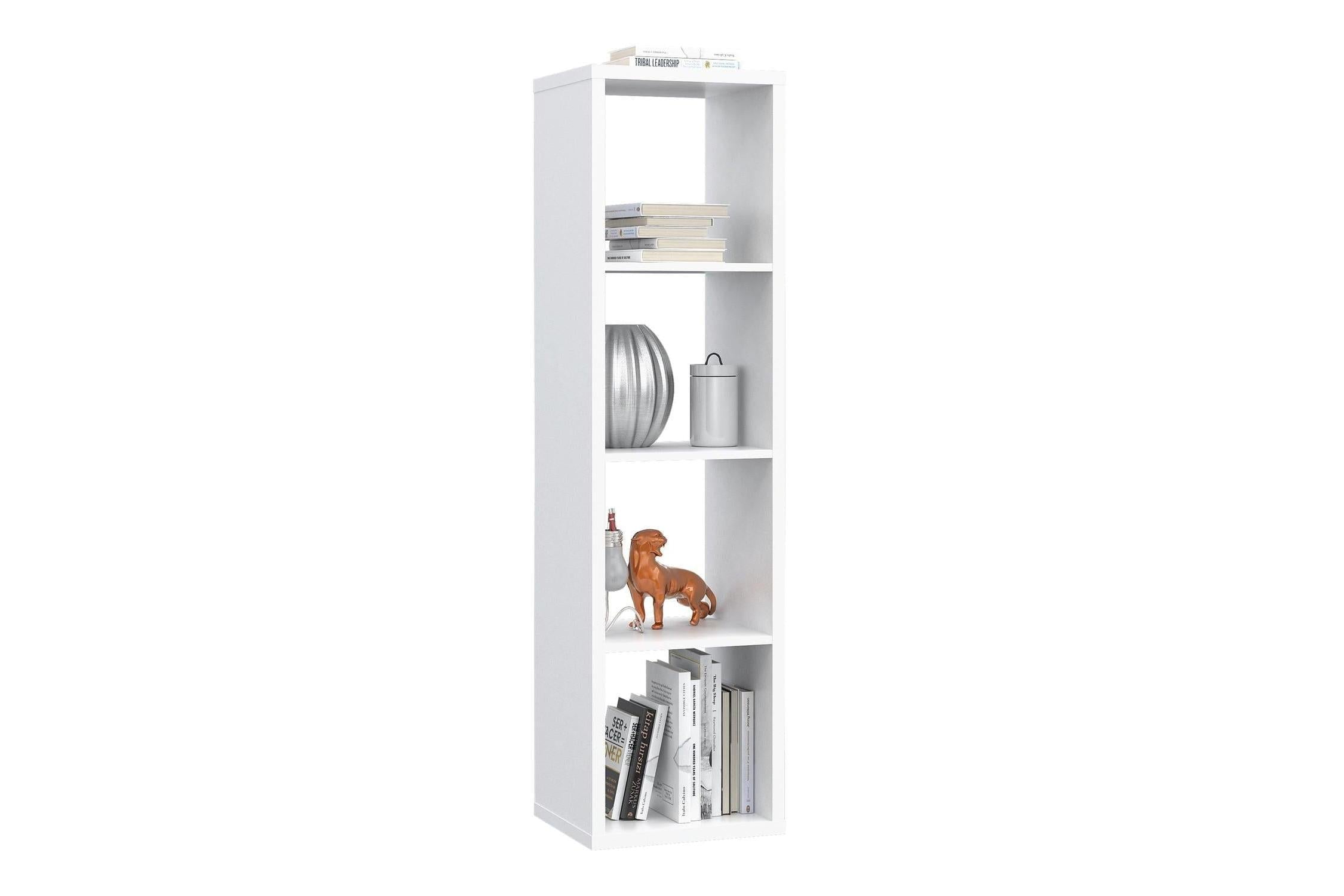 Mauro 3 Shelves Storage Unit In Matt White