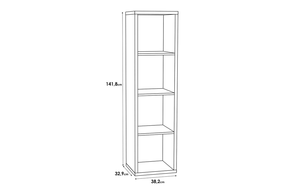 Mauro 3 Shelves Storage Unit In Matt White