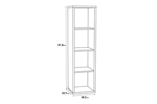 Mauro 3 Shelves Storage Unit In Matt White