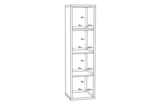 Mauro 3 Shelves Storage Unit In Matt White