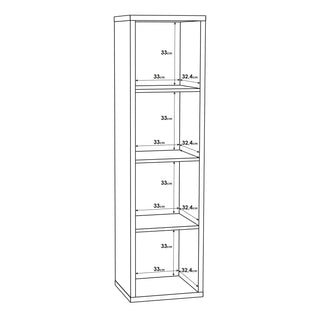 Mauro 3 Shelves Storage Unit In Sonoma Oak