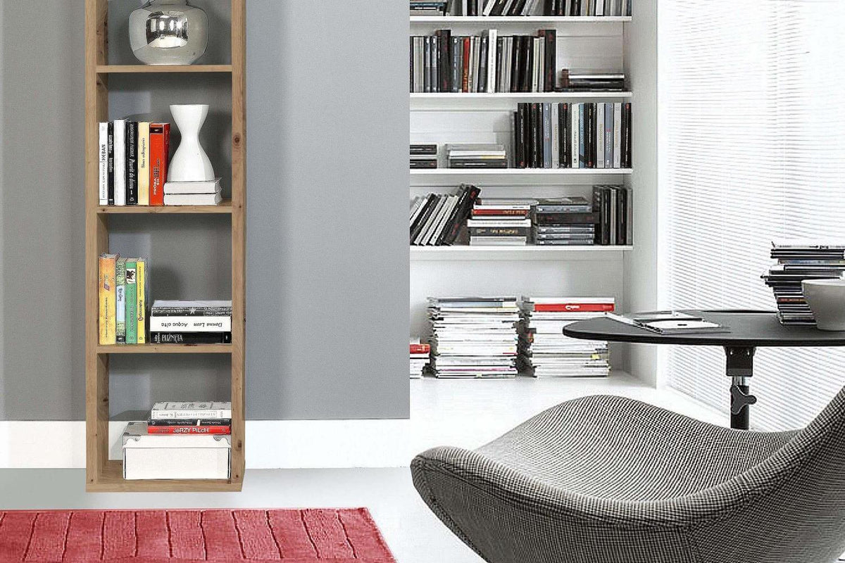 Mauro 3 Shelves Storage Unit In Artisan Oak