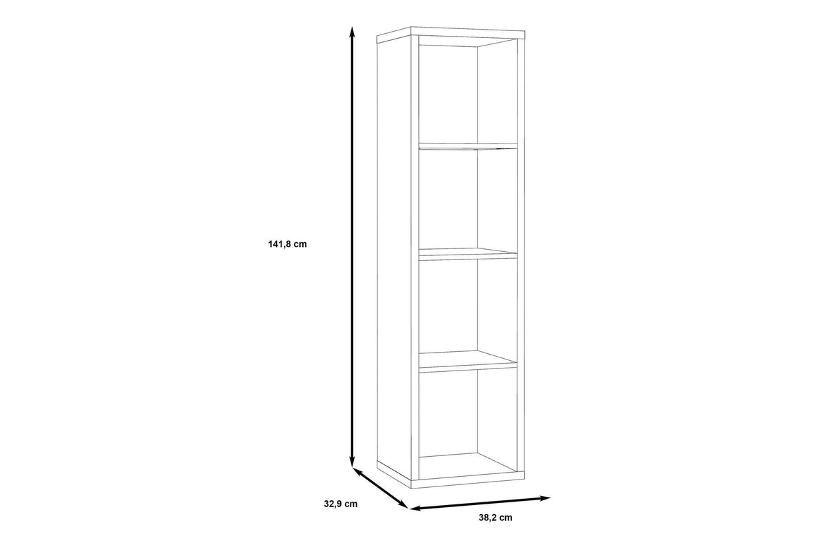 Mauro 3 Shelves Storage Unit In Artisan Oak