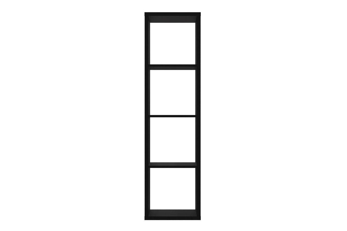 Mauro 3 Shelves Storage Unit In Matt Black