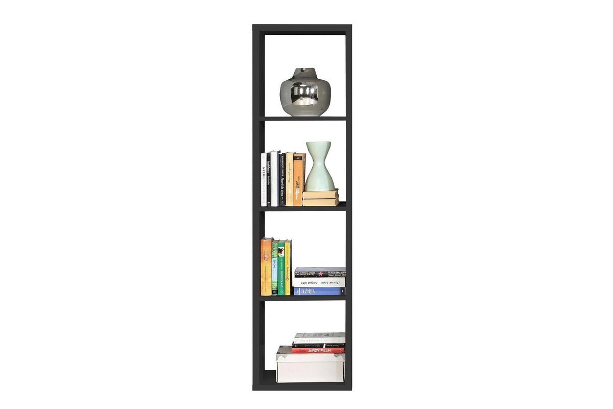 Mauro 3 Shelves Storage Unit In Matt Black