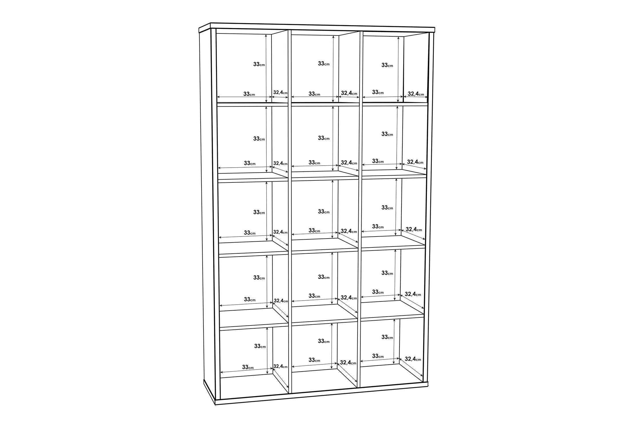 Mauro 3x5 Storage Unit In Sonoma Oak