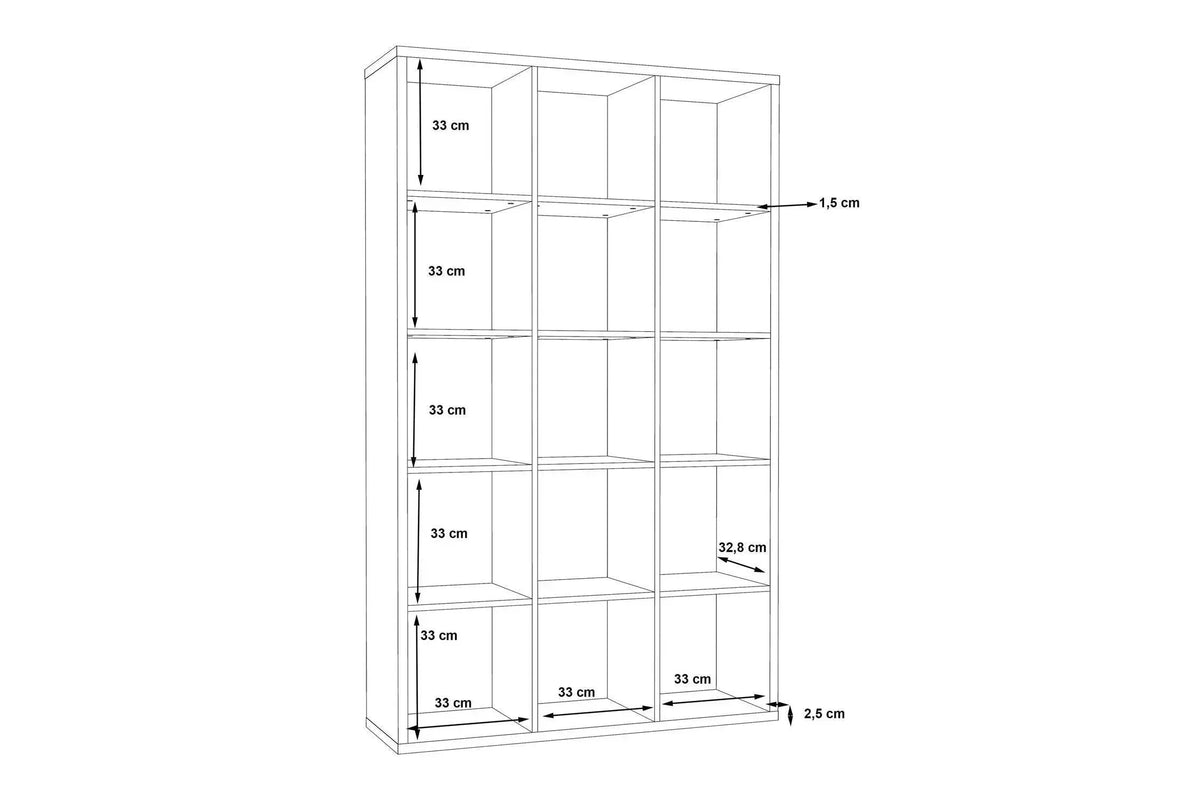 Mauro 3x5 Storage Unit In Matt Black