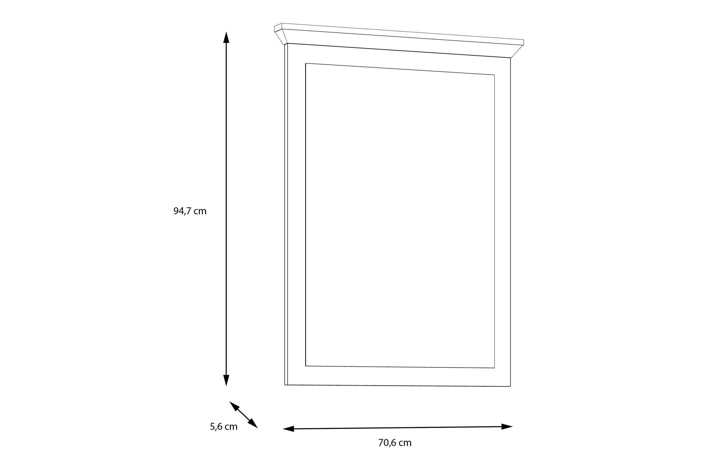 Lopa Mirror In Oak Nelson/Snowy Oak