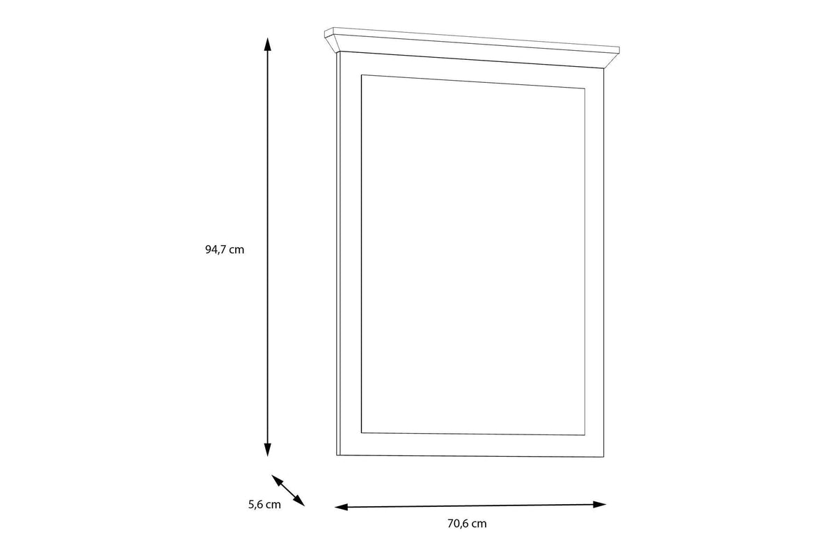 Lopa Mirror In Oak Nelson/Snowy Oak