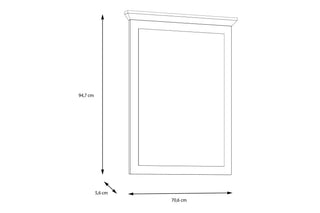 Lopa Mirror In Oak Nelson/Snowy Oak