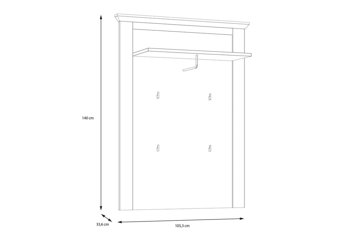 Lopa Wall Panel In Oak Nelson/Snowy Oak