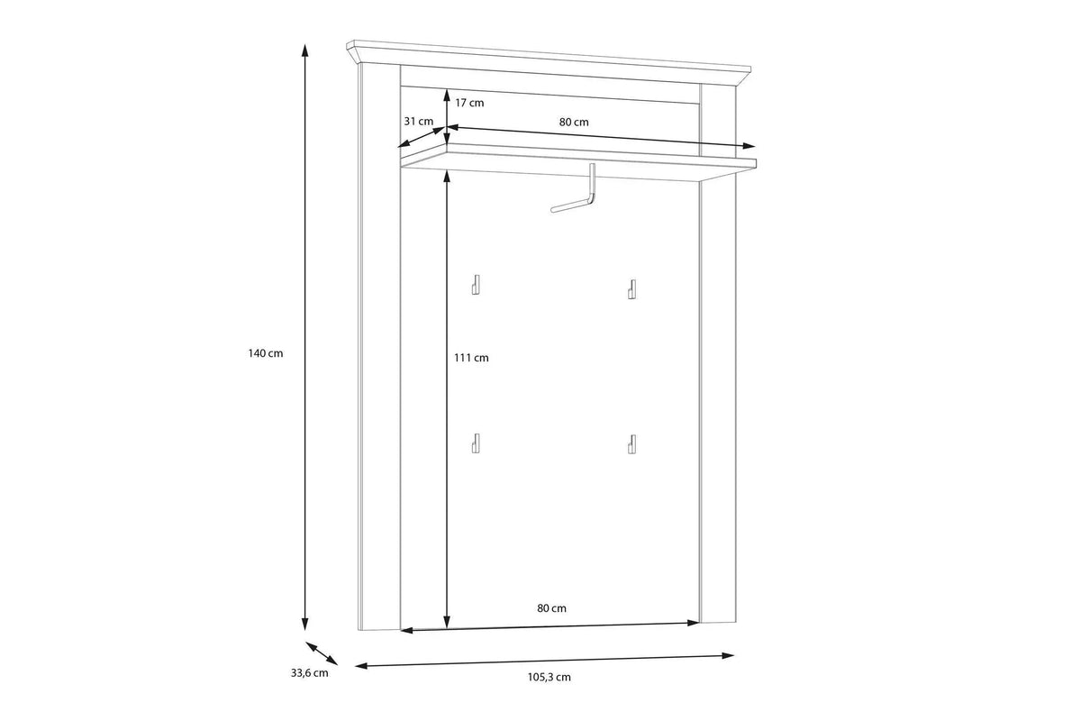 Lopa Wall Panel In Oak Nelson/Snowy Oak