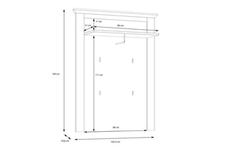 Lopa Wall Panel In Oak Nelson/Snowy Oak