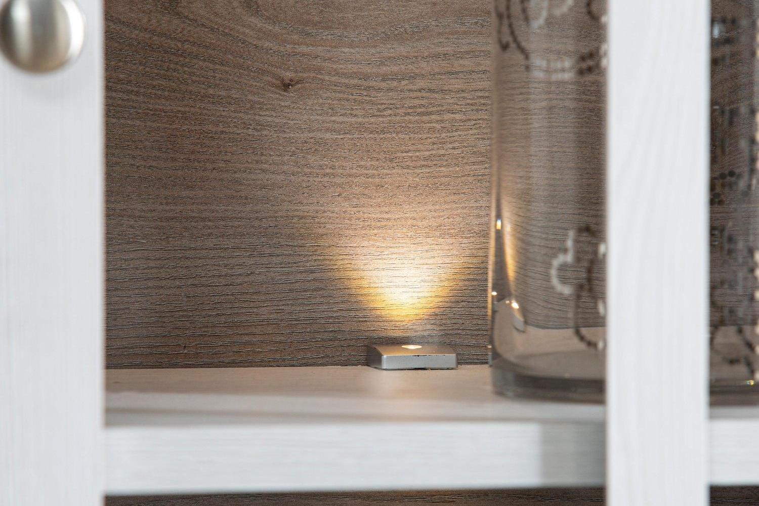 Lopa Display Cabinet In Snowy Oak/Oak Nelson