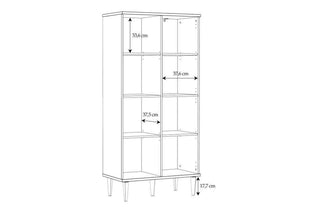 Calasetta 2 Door Display Cabinet In Rattan