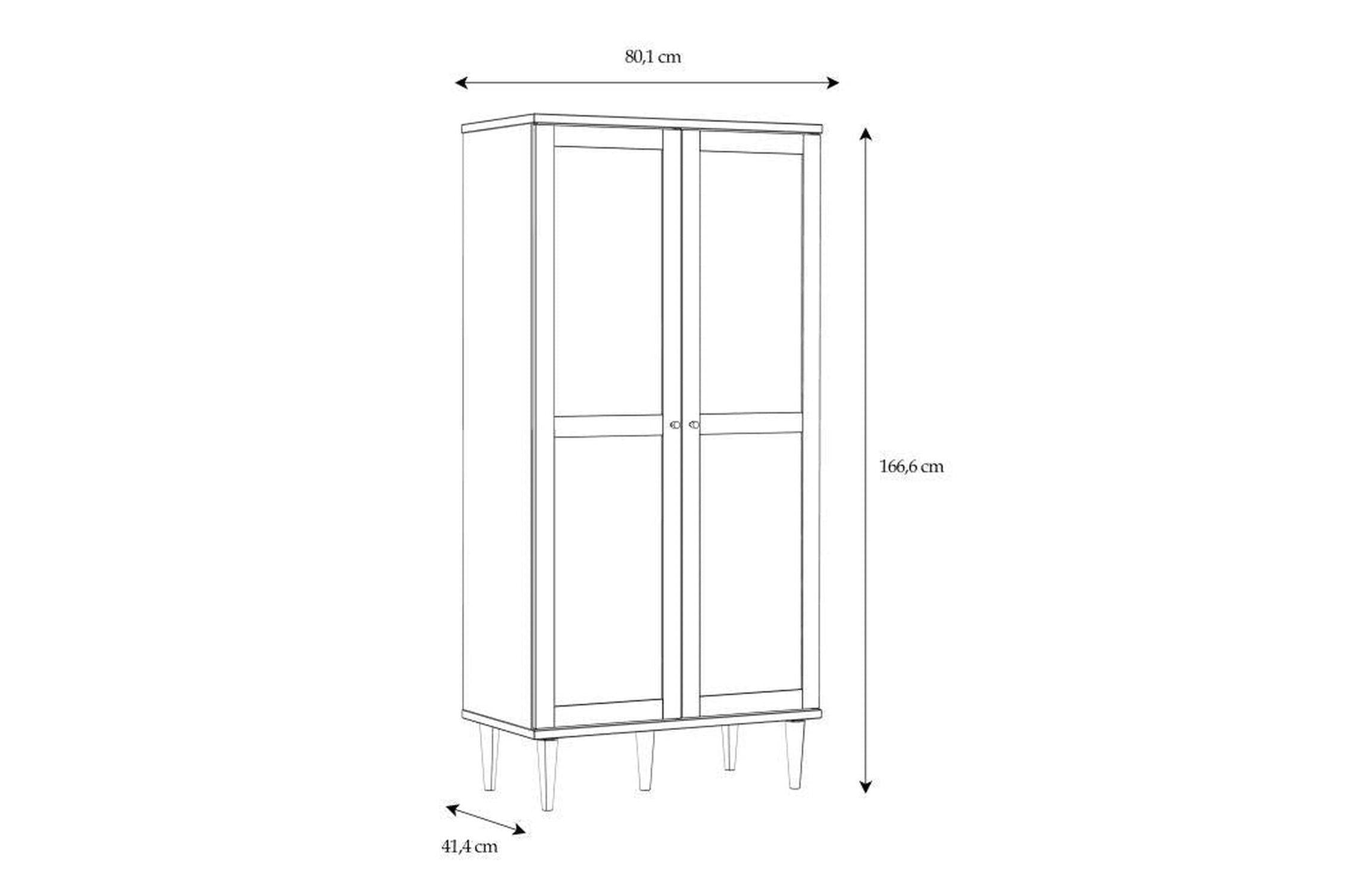 Calasetta 2 Door Display Cabinet In Rattan