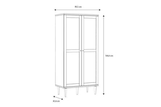 Calasetta 2 Door Display Cabinet In Rattan