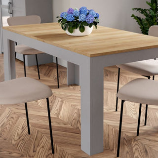 Bohol Extending Dining Table in Grey and Oak 160-207cm