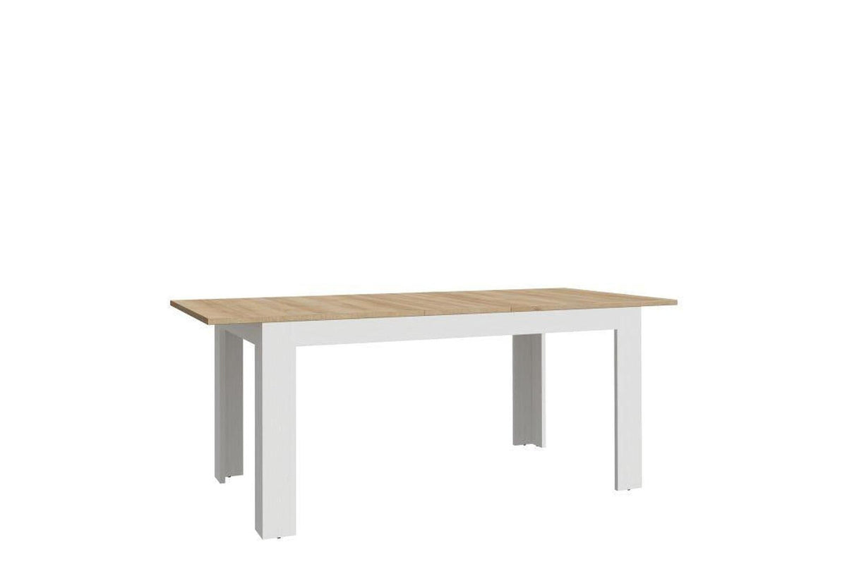 Bohol Extending Dining Table in White and Oak 160-207cm