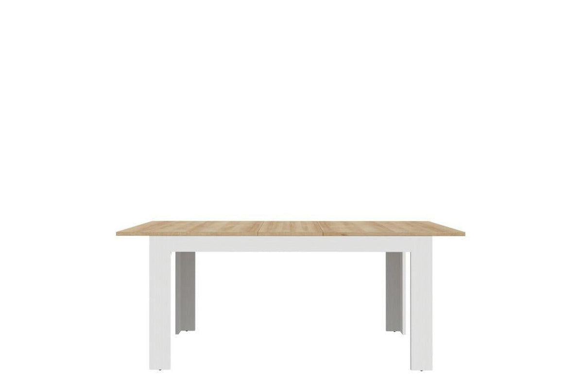 Bohol Extending Dining Table in White and Oak 160-207cm