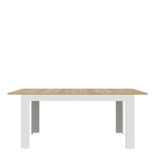 Bohol Extending Dining Table in White and Oak 160-207cm