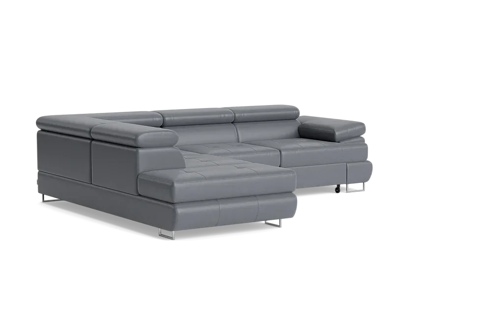 Luton Corner Sofa Bed With Storage NATURAL LEATHER