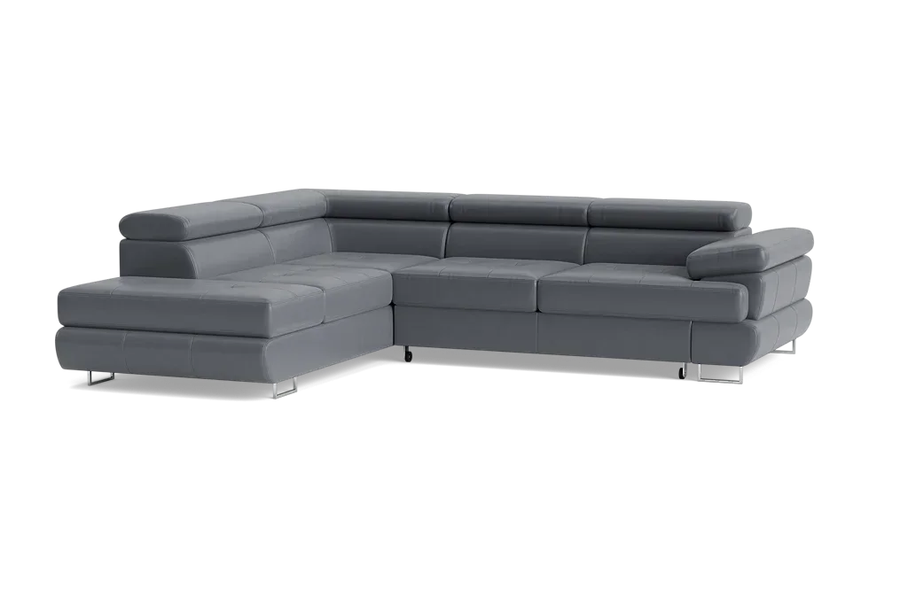 Luton Corner Sofa Bed With Storage NATURAL LEATHER