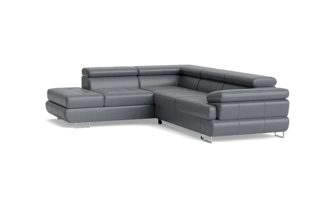 Luton Corner Sofa Bed With Storage NATURAL LEATHER