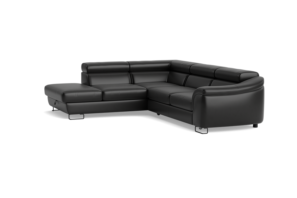 Narożna sofa z funkcją spania i pojemnikiem Lavos