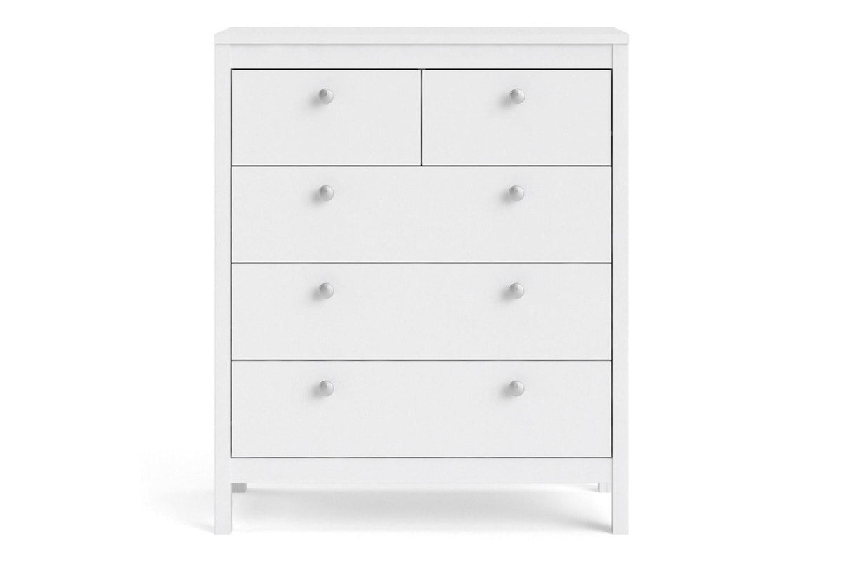 Madrid Chest 3+2 Drawers In White